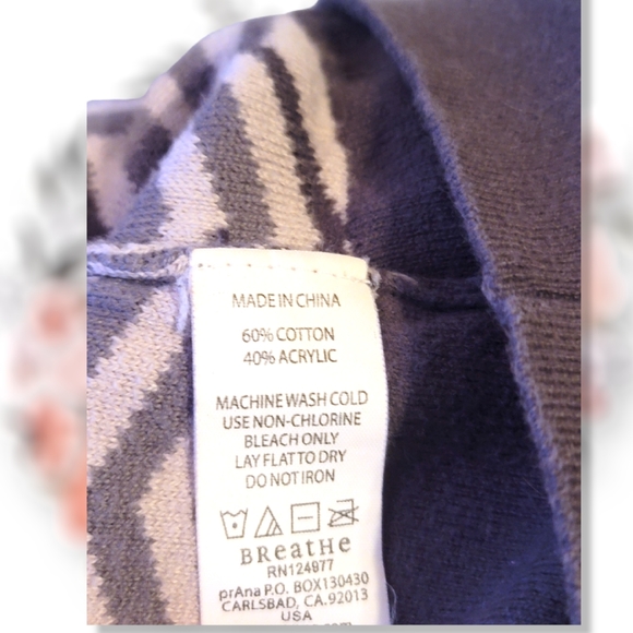 💕SOLD! Prana Meryl Gray Chevron Striped Hooded Sweater Dress size XL - Picture 8 of 8